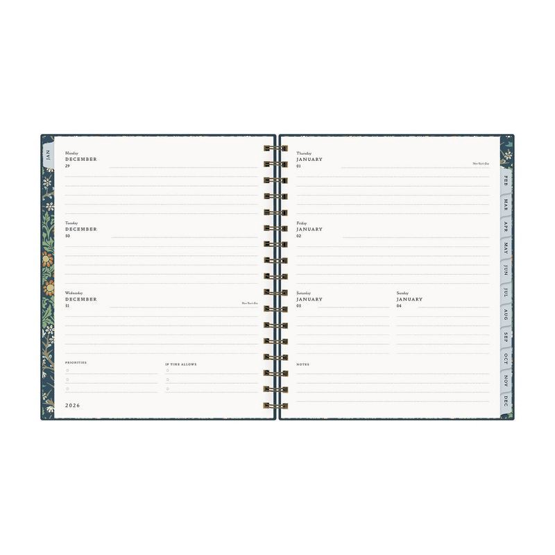 slide 6 of 12, Morris & Co. by Blue Sky 7"x9" 2026 Weekly/Monthly Wirebound Planner Hardcover Inky Fingers Bookcloth, 1 ct