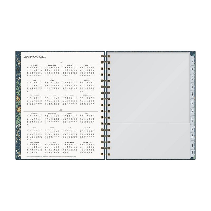 slide 7 of 12, Morris & Co. by Blue Sky 7"x9" 2026 Weekly/Monthly Wirebound Planner Hardcover Inky Fingers Bookcloth, 1 ct