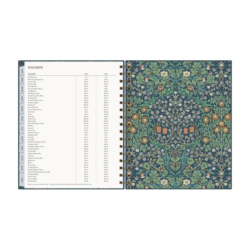 slide 11 of 12, Morris & Co. by Blue Sky 7"x9" 2026 Weekly/Monthly Wirebound Planner Hardcover Inky Fingers Bookcloth, 1 ct