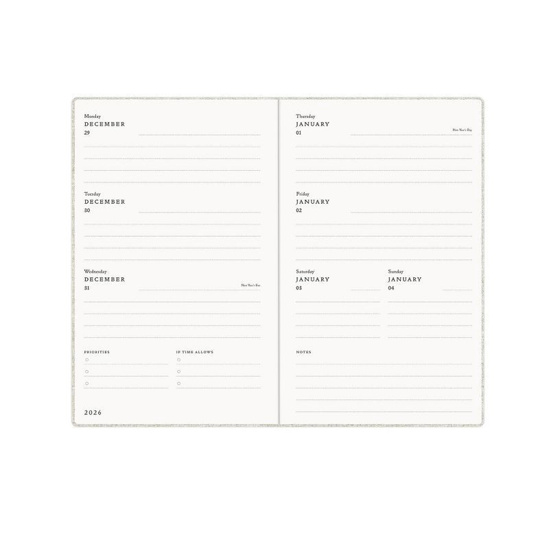 slide 5 of 10, Morris & Co. by Blue Sky 5"x8" 2026 Weekly/Monthly Bookbound Planner Hardcover Blackthorn Natural Linen, 1 ct