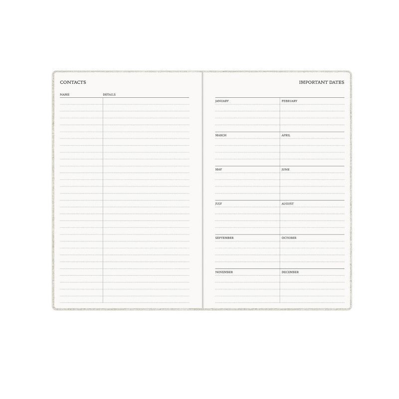 slide 7 of 10, Morris & Co. by Blue Sky 5"x8" 2026 Weekly/Monthly Bookbound Planner Hardcover Blackthorn Natural Linen, 1 ct