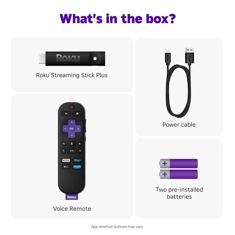 slide 12 of 12, Roku Streaming Stick Plus 2025 4K and HDR Streaming Device with Voice Remote - Free and Live TV Access: Wi-Fi Connectivity, HDMI Compatibility, 1 ct