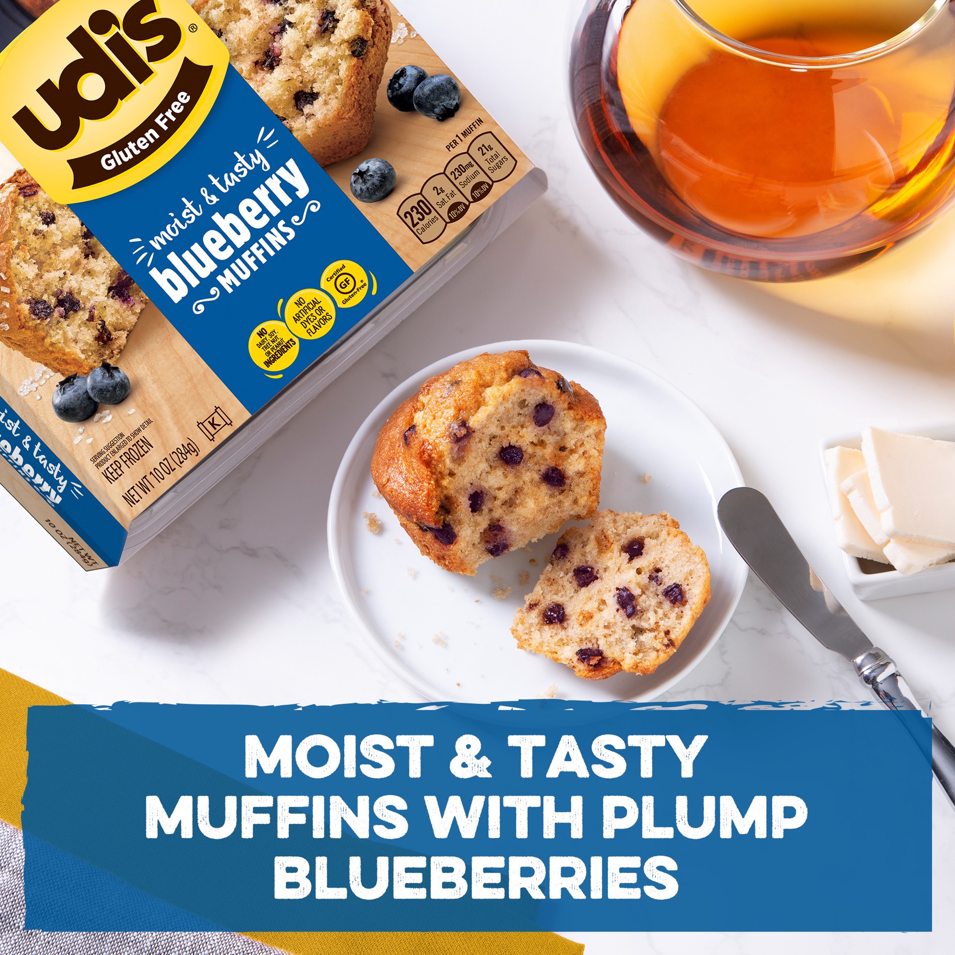 slide 4 of 5, Banquet Gluten Free Blueberry Muffins 10 oz, 10 oz