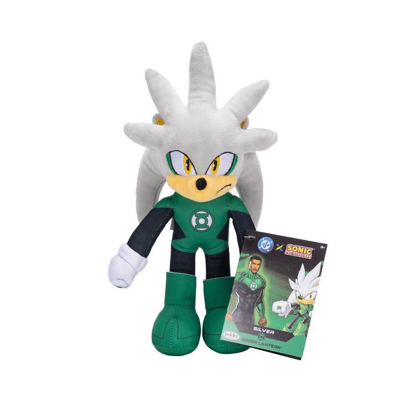 slide 1 of 1, DC X Sonic the Hedgehog 9'' Silver as Green Lantern Plush, 1 ct