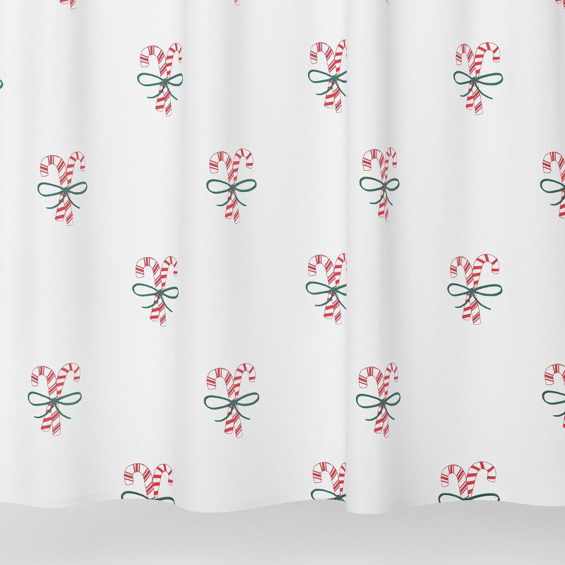 slide 4 of 4, 72"x72" Candy Cane Christmas Shower Curtain - Wondershop™, 1 ct