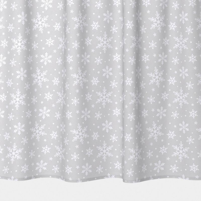 slide 4 of 4, 72"x72" Snowflake Christmas Shower Curtain - Wondershop™, 1 ct