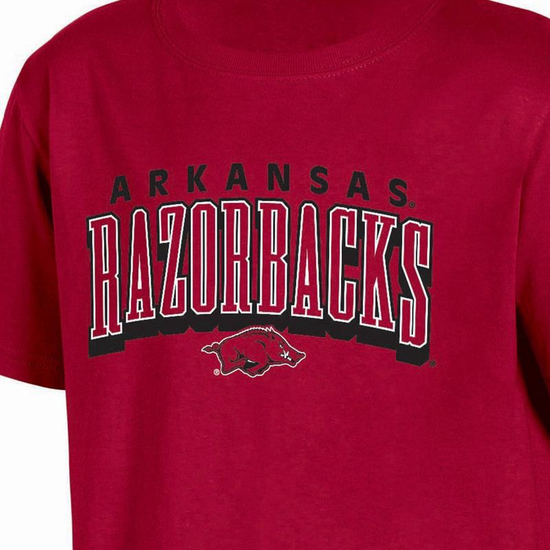 slide 3 of 3, NCAA Arkansas Razorbacks Boys' Core T-Shirt - M: Cotton, Crew Neck, 1 ct