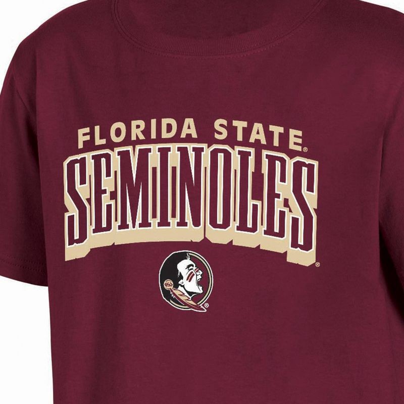 slide 3 of 3, NCAA Florida State Seminoles Boys' Core T-Shirt - M: Cotton, Crew Neck, 1 ct