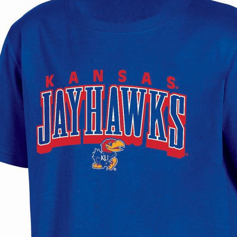 slide 3 of 3, NCAA Kansas Jayhawks Boys' Core T-Shirt - S, 1 ct