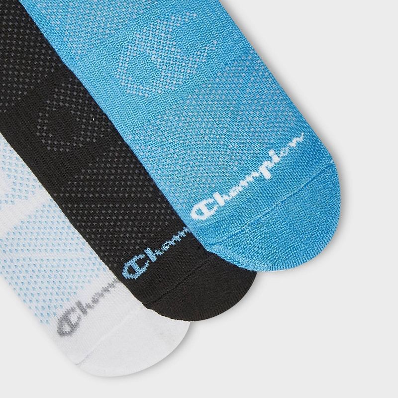 slide 3 of 4, Champion All Sport Performance Crew Socks 3pk - Blue Assorted M, 3 ct