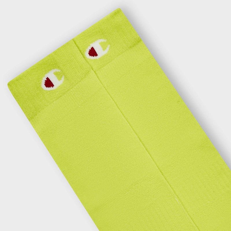 slide 3 of 4, Champion All Sport Performance Over the Calf Socks 2pk - Green M, 2 ct