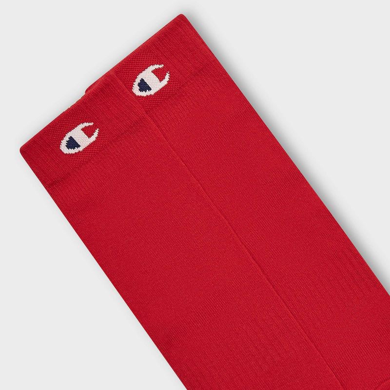 slide 3 of 4, Champion All Sport Performance Over the Calf Socks 2pk - Red M, 2 ct
