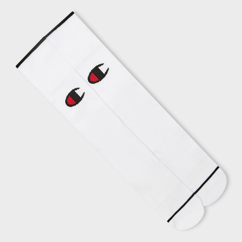 slide 3 of 4, Champion Performance Soccer Socks 2pk - White S, 2 ct