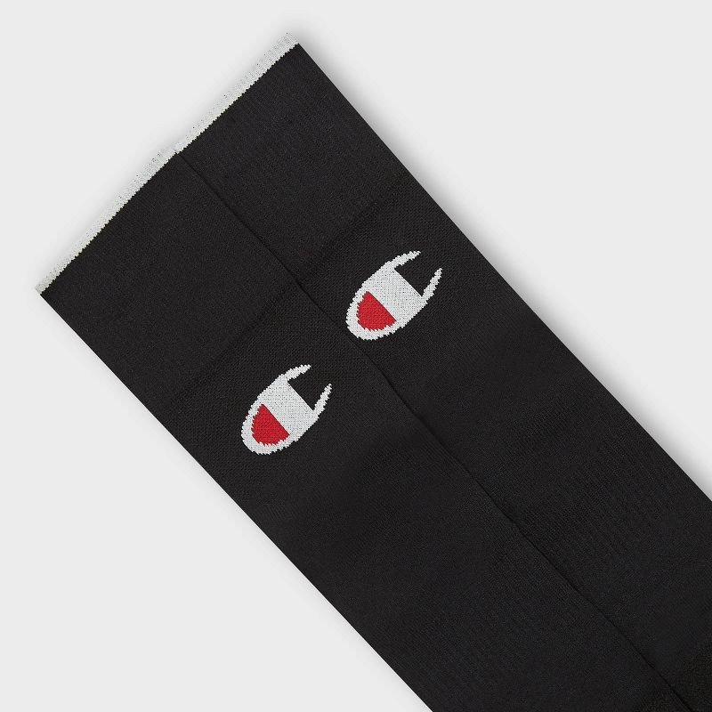 slide 4 of 4, Champion Performance Soccer Socks 2pk - Black M, 2 ct