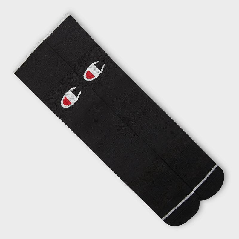 slide 3 of 4, Champion Performance Soccer Socks 2pk - Black L, 2 ct