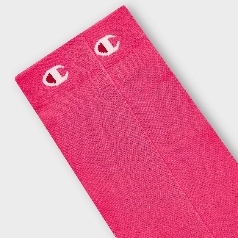 slide 3 of 4, Champion All Sport Performance Over the Calf Socks 2pk - Pink S, 2 ct