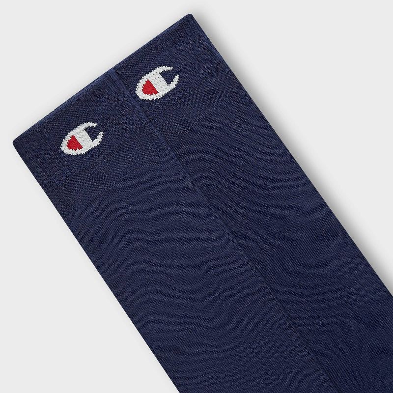 slide 3 of 4, Champion All Sport Performance Over the Calf Socks 2pk - Navy S, 2 ct