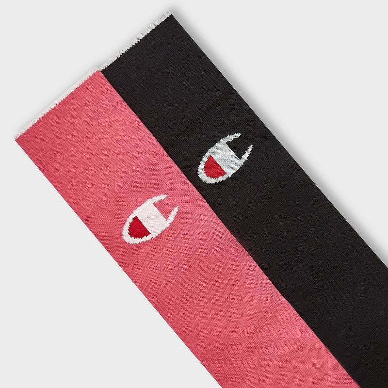 slide 4 of 4, Champion Performance Soccer Socks 2pk - Pink M, 2 ct