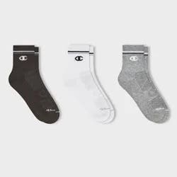 Champion All Sport Performance Mid Crew Socks 3pk - Black/White/Gray M