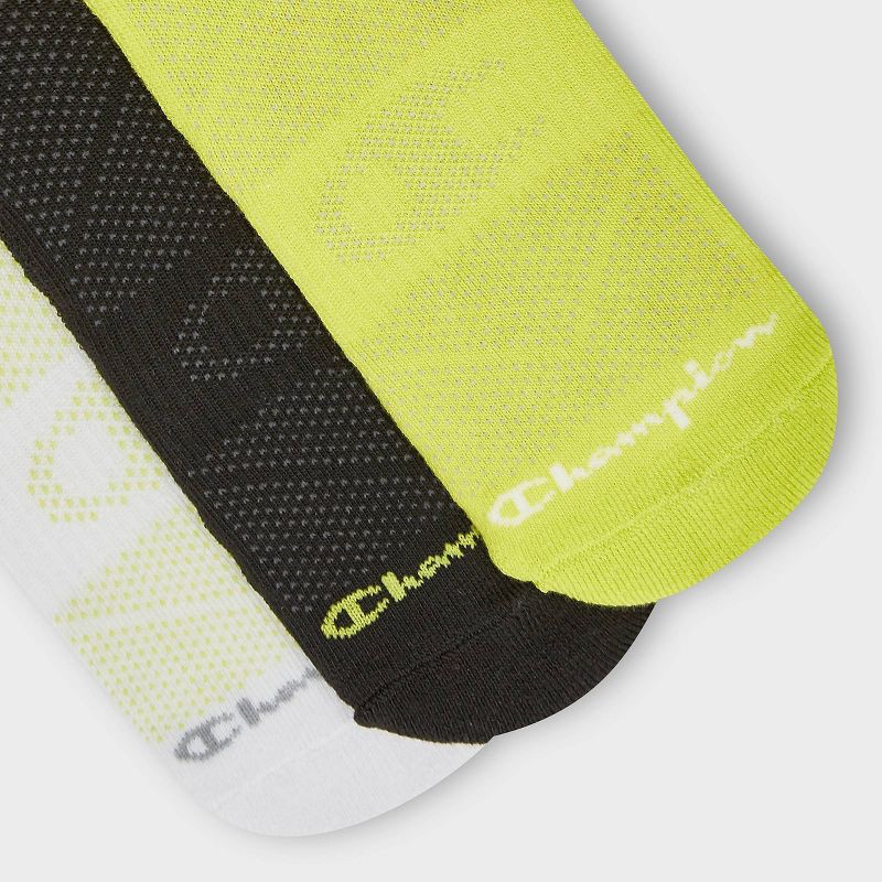 slide 3 of 4, Champion All Sport Performance Crew Socks 3pk - Green Assorted L, 3 ct