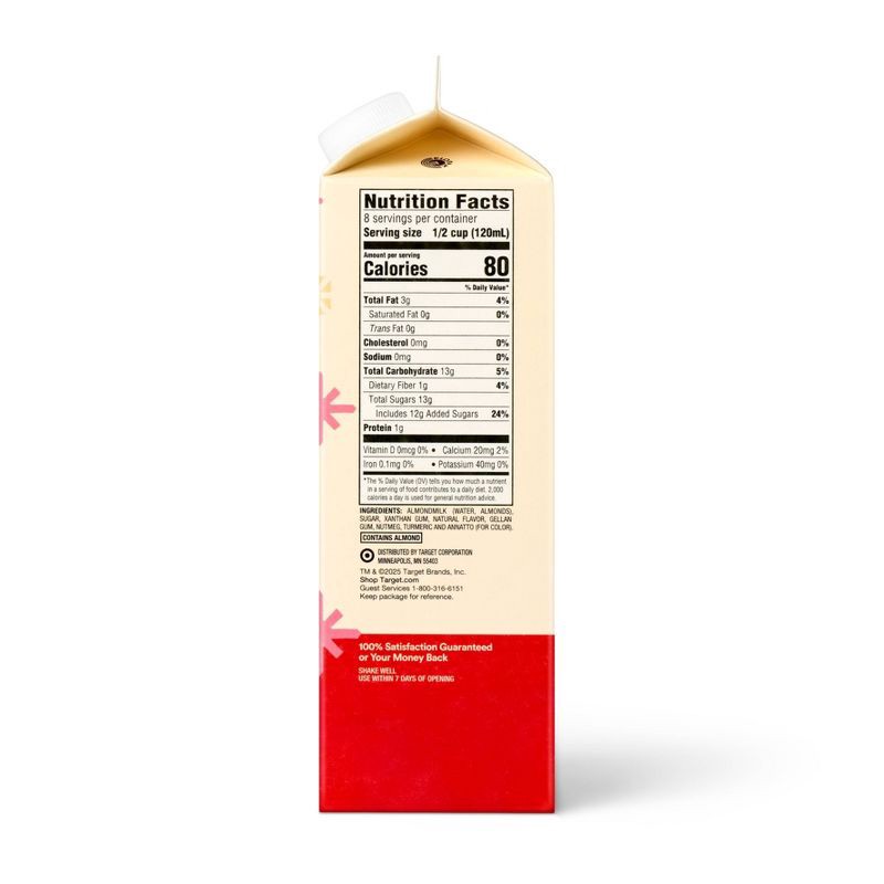 slide 2 of 5, Almond Eggnog - 32 fl oz - Good & Gather™, 32 fl oz