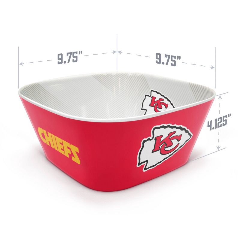 slide 4 of 6, NFL Kansas City Chiefs Large Party Bowl, 1 ct