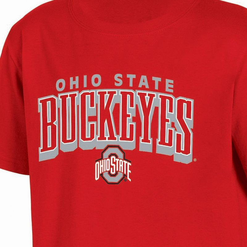 slide 3 of 3, NCAA Ohio State Buckeyes Boys' Core T-Shirt - M: Cotton, Lightweight,, 1 ct