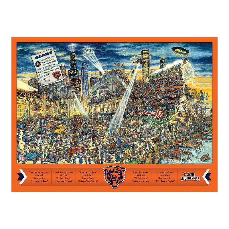 slide 4 of 4, NFL Chicago Bears Joe Journeyman Seek and Find Puzzle - 500pc, 500 ct