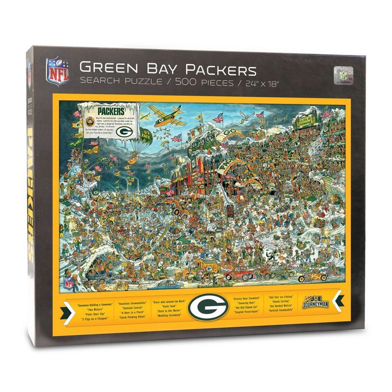 slide 1 of 4, NFL Green Bay Packers Joe Journeyman Seek and Find Puzzle - 500pc, 500 ct