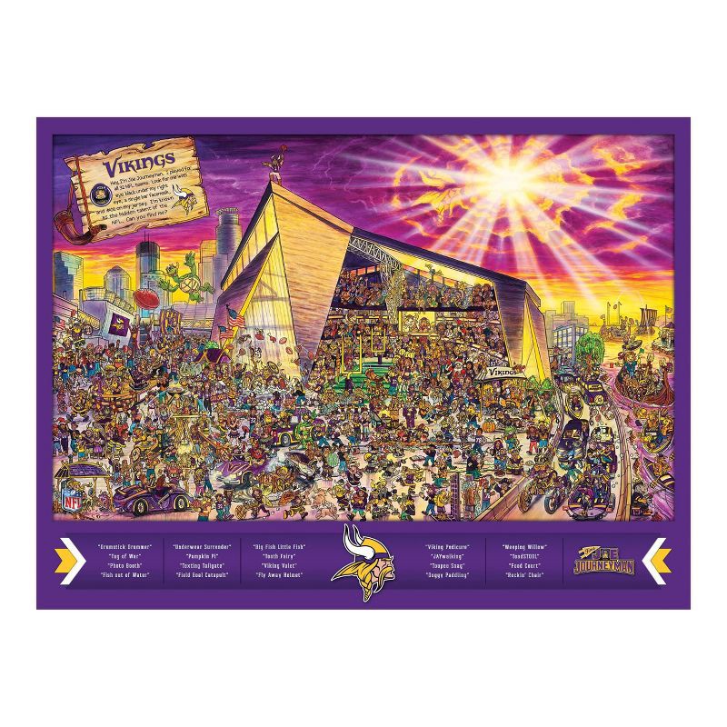 slide 4 of 4, NFL Minnesota Vikings Joe Journeyman Seek and Find Puzzle - 500pc, 500 ct