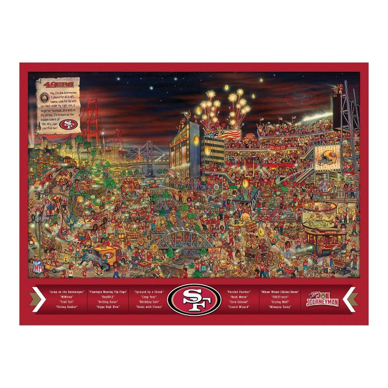 slide 4 of 4, NFL San Francisco 49ers Joe Journeyman Seek and Find Puzzle - 500pc, 500 ct