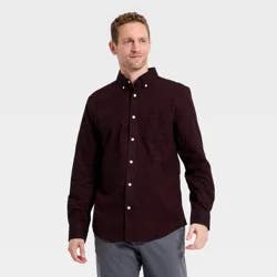 Men's Long Sleeve Oxford Shirt - Goodfellow & Co™ Maroon M