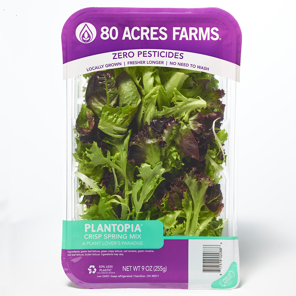 slide 2 of 3, 80 Acres Farms Plantopia Crisp Spring Mix Salad Blend, 9 oz