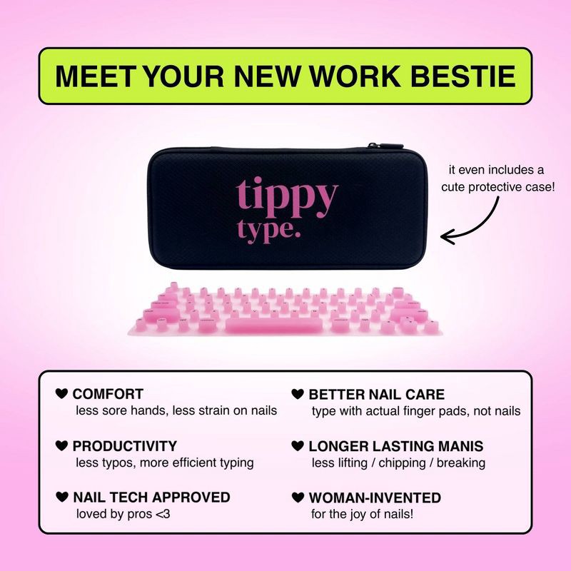 slide 3 of 8, tippy type Keyboard Cover for Mac - Cotton Candy Pink, 1 ct