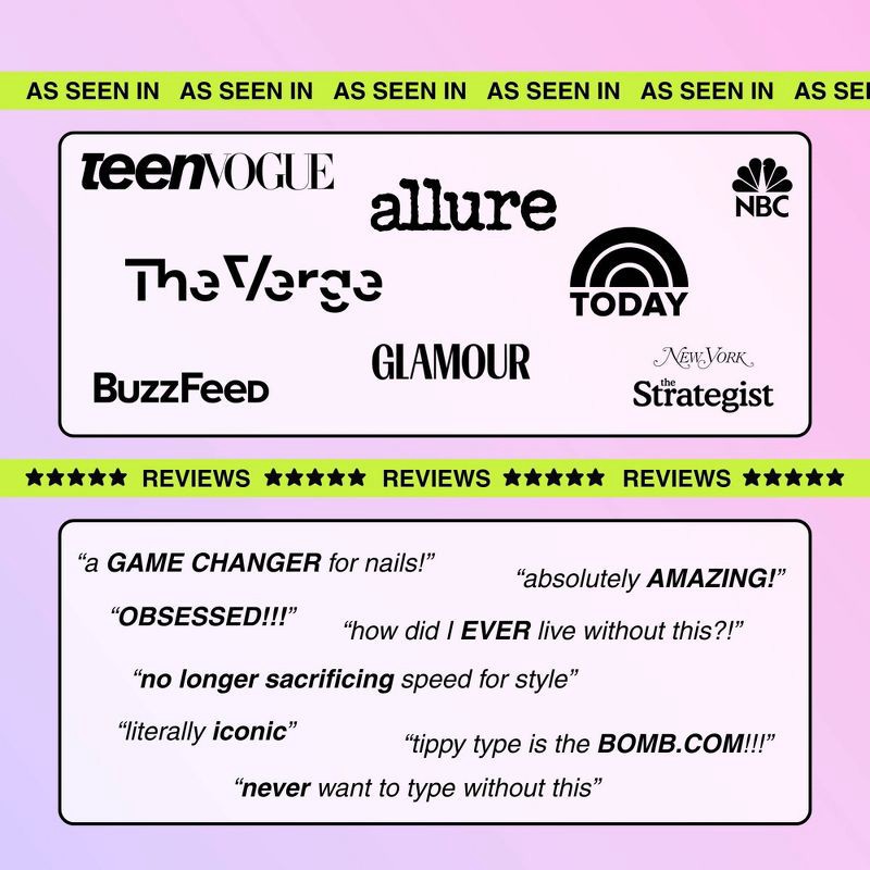 slide 6 of 8, tippy type Keyboard Cover for Mac - Cotton Candy Pink, 1 ct