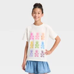 Girls' Short Sleeve Oversized Gummy Bears Graphic T-Shirt - Cat & Jack™ Cream S