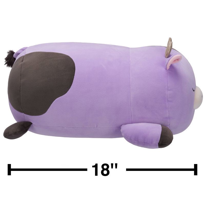 slide 3 of 12, 18" Alexie Purple and Black Cow with Gold Horns Squishmallows Plush, 1 ct