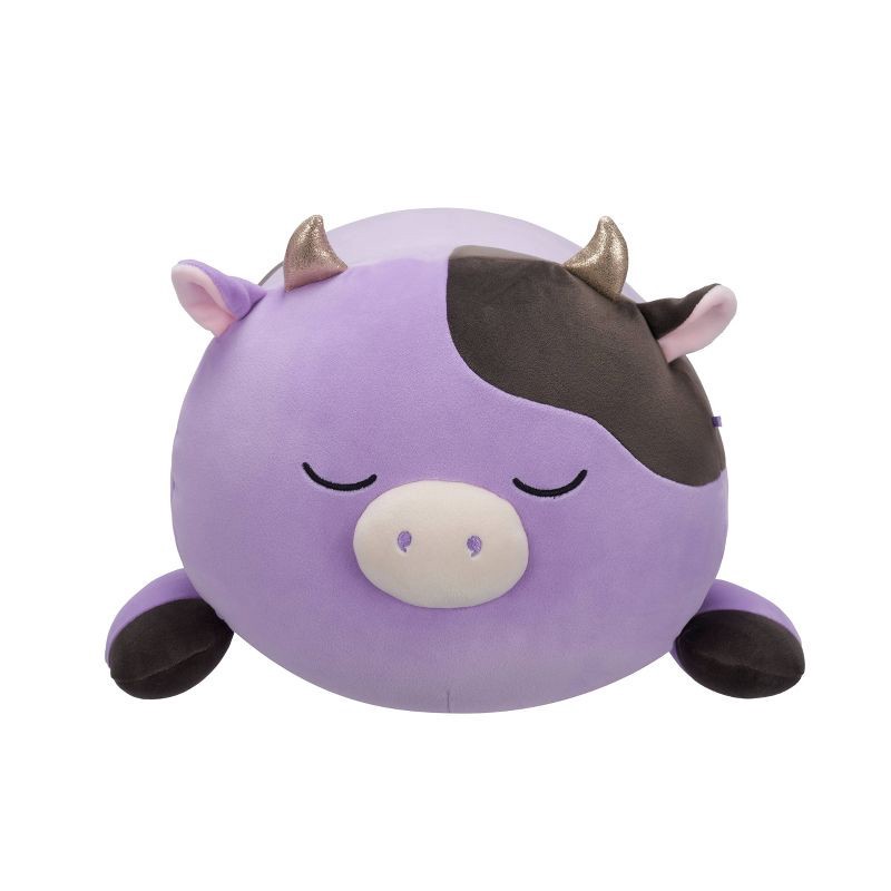 slide 4 of 12, 18" Alexie Purple and Black Cow with Gold Horns Squishmallows Plush, 1 ct