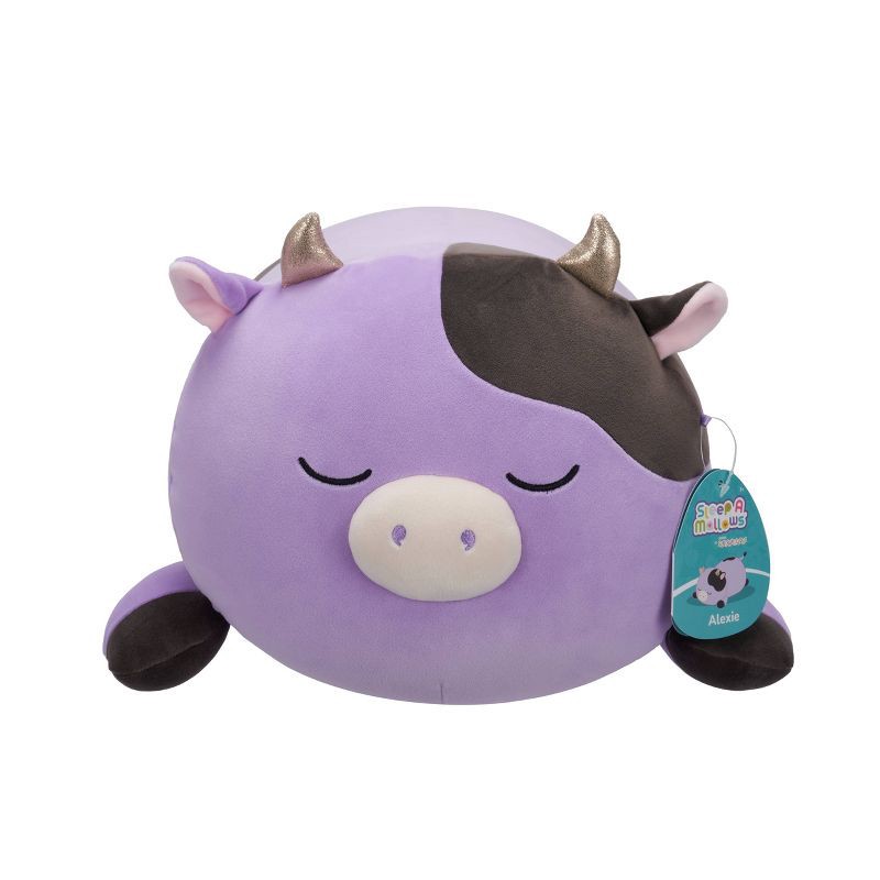 slide 5 of 12, 18" Alexie Purple and Black Cow with Gold Horns Squishmallows Plush, 1 ct