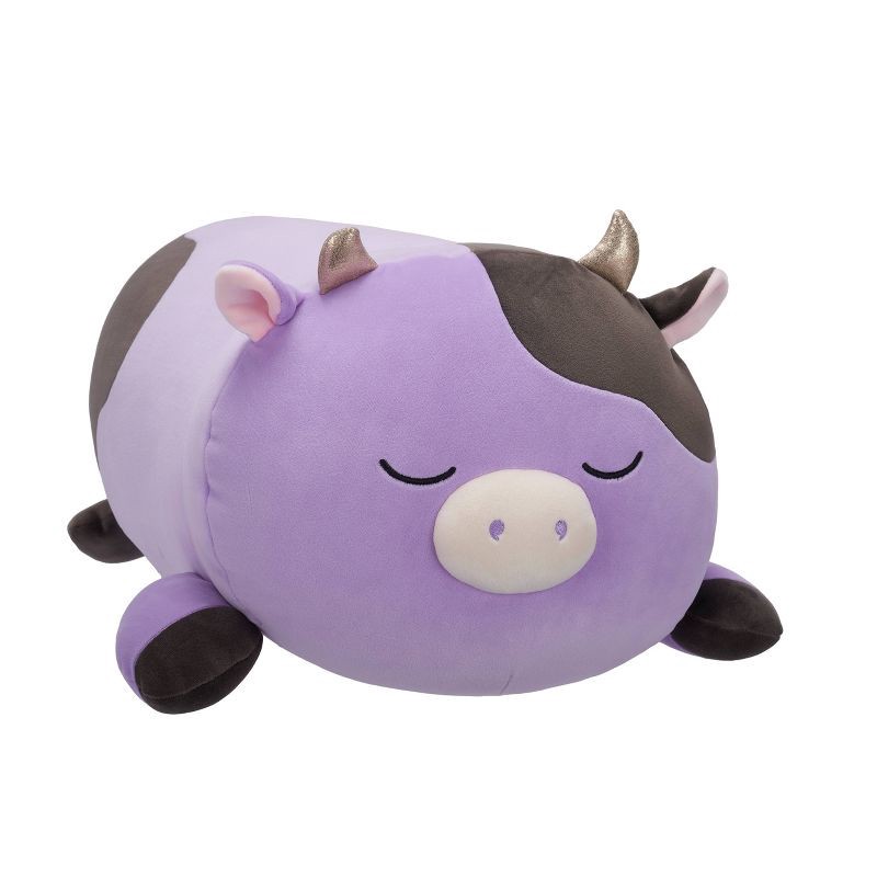 slide 6 of 12, 18" Alexie Purple and Black Cow with Gold Horns Squishmallows Plush, 1 ct