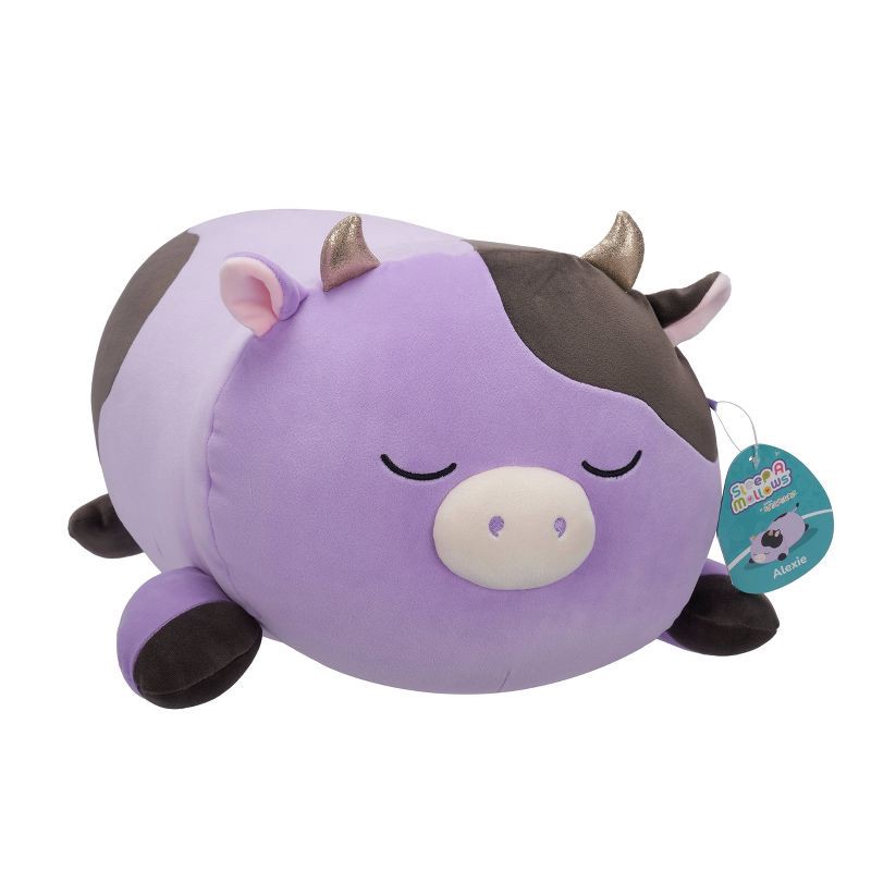 slide 7 of 12, 18" Alexie Purple and Black Cow with Gold Horns Squishmallows Plush, 1 ct