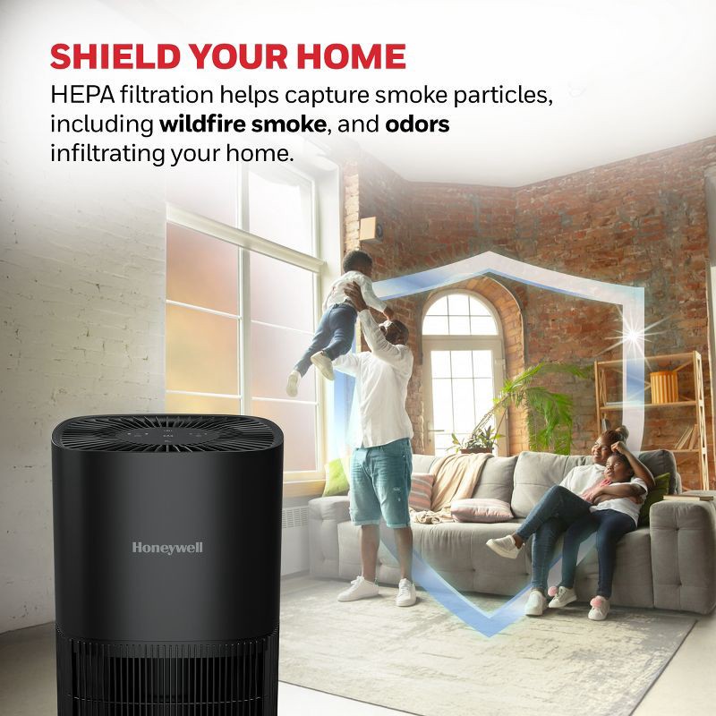 slide 9 of 10, Honeywell Allergen Plus True HEPA Air Purifier Black HPA120, 1 ct