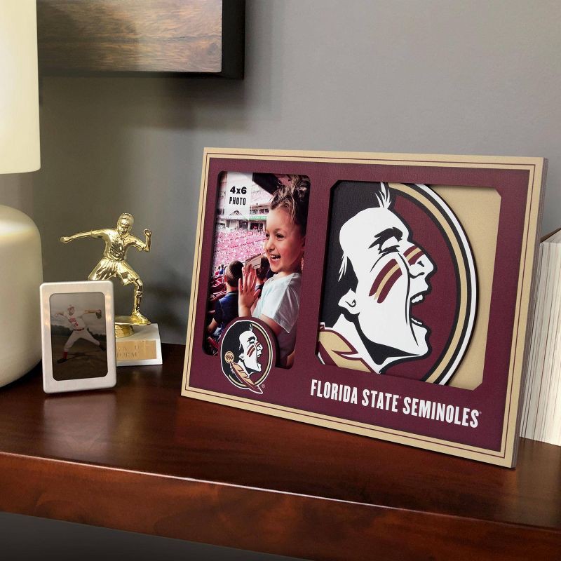 slide 4 of 4, NCAA Florida State Seminoles Logo 4" x 6" Picture Frame: MDF Tabletop Display, 1 ct