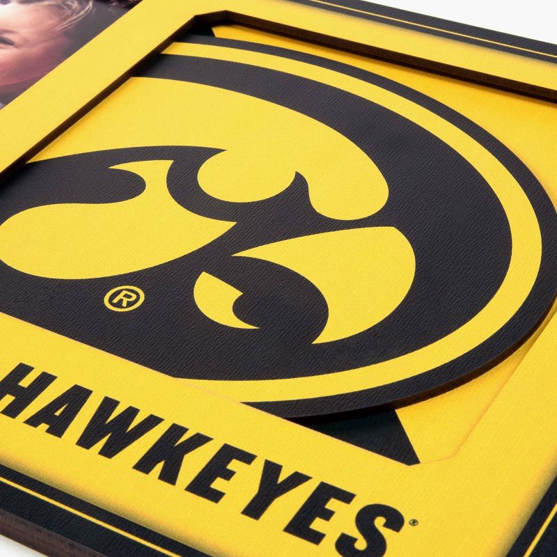slide 3 of 4, NCAA Iowa Hawkeyes Logo 4"x6" Picture Frame: MDF Rectangle Tabletop Display, 1 ct