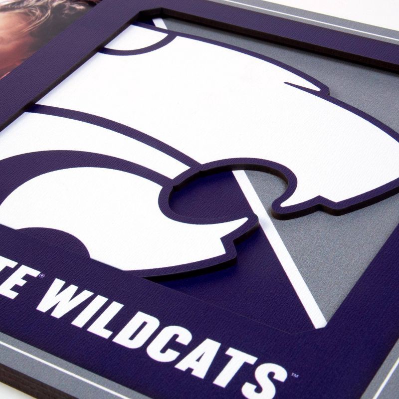 slide 3 of 4, NCAA Kansas State Wildcats Logo 4" x 6" Picture Frame: MDF Rectangle Tabletop Display, 1 ct