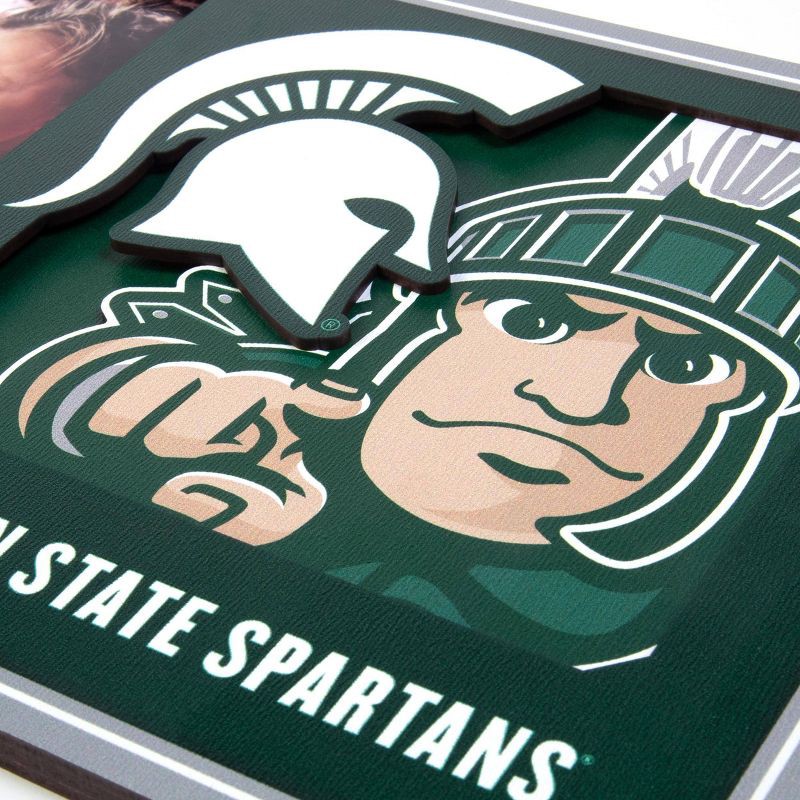 slide 3 of 4, NCAA Michigan State Spartans Logo 4" x 6" Picture Frame: MDF Tabletop Rectangle Frame, 1 ct