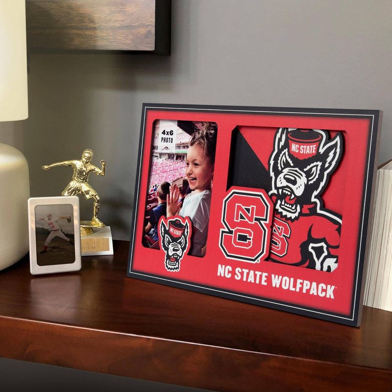 slide 2 of 4, NCAA NC State Wolfpack Logo 4" x 6" Picture Frame: MDF Tabletop Rectangle Frame, 1 ct