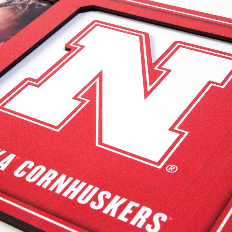 slide 3 of 4, NCAA Nebraska Cornhuskers Logo 4" x 6" Picture Frame: MDF Rectangle Tabletop Display, 1 ct