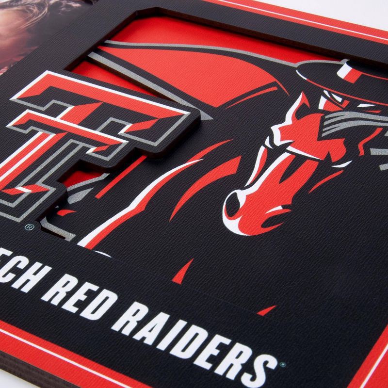 slide 3 of 4, NCAA Texas Tech Red Raiders Logo 4" x 6" Picture Frame: MDF Tabletop Display, 1 ct