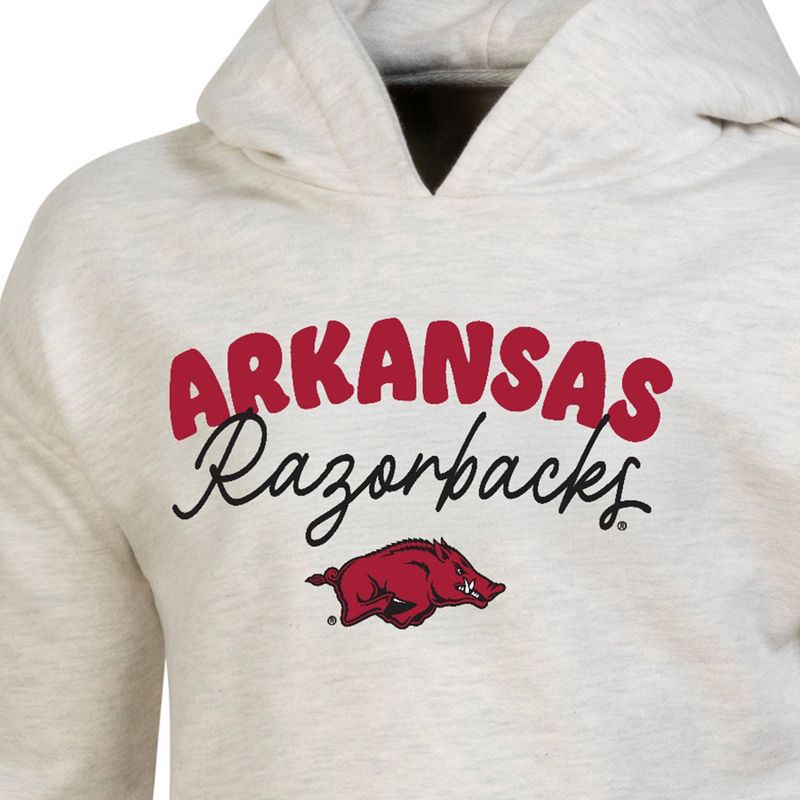 slide 3 of 3, NCAA Arkansas Razorbacks Girls' Hooded Sweatshirt - S, 1 ct